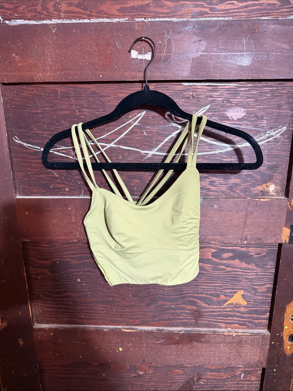 lululemon athletica Olive Green Strappy Sports Bra